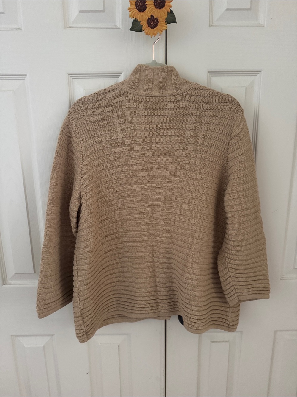 Jones New York Camel colored Ribbed Open Front Cardigan - Picture 3 of 3